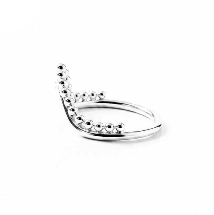 Sterling Silver Minimalist V Shape Ring-SR-11