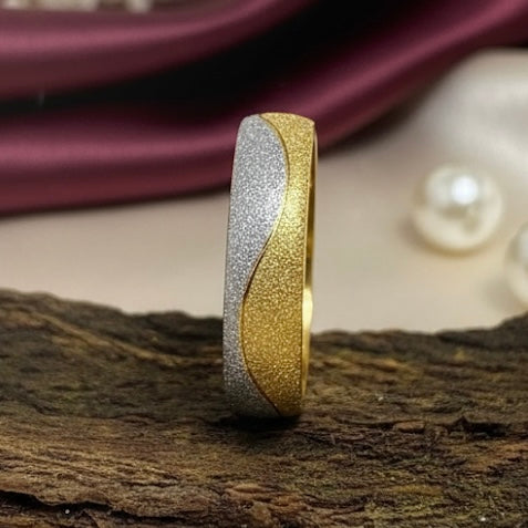 Stainless Steel Two Tones 6mm Wedding Band-CS-03
