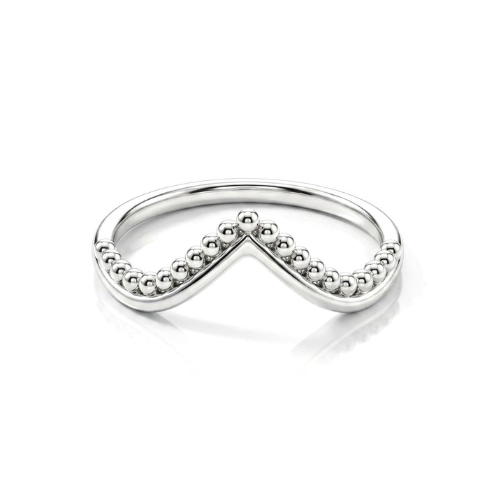 Sterling Silver Minimalist V Shape Ring-SR-11