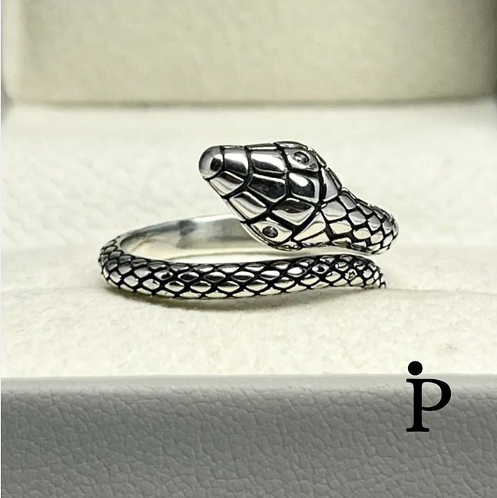 Sterling Silver Wrapped Snake Ring-SR-42