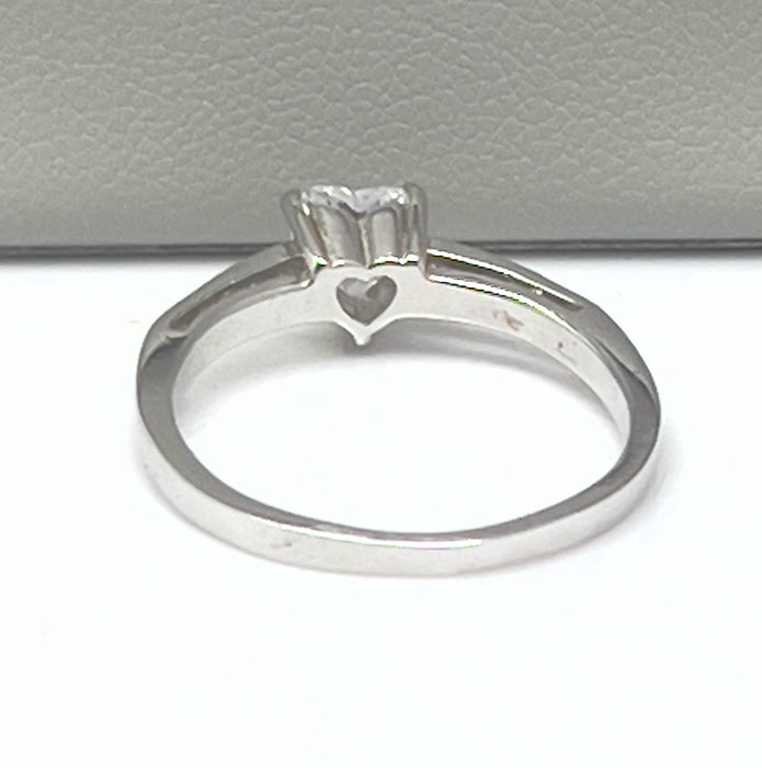 Sterling Silver Heart CZ Ring-ER-10