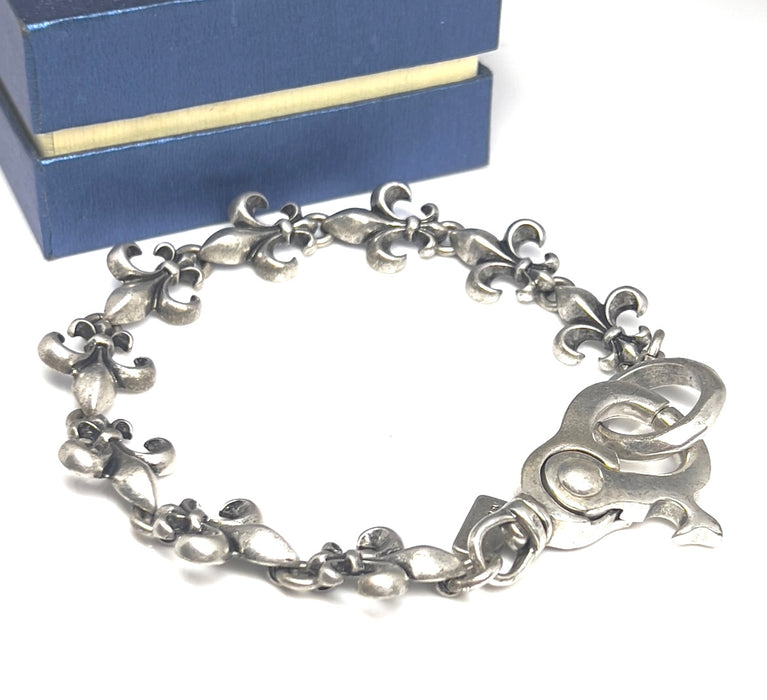 Stainless Steel Fleur De Lis Bracelet-CS-53