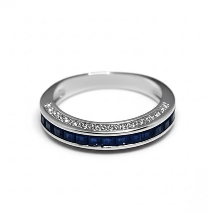 Sterling Silver Sparkling CZ Engagement Ring-ER-88