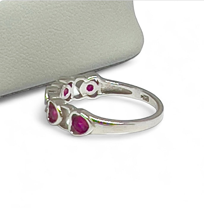 Sterling Silver Heart Shape CZ Ring-AE-108