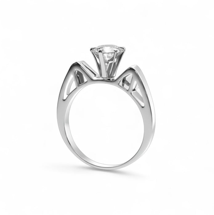 Sterling Silver CZ Engagement Ring-ER-79