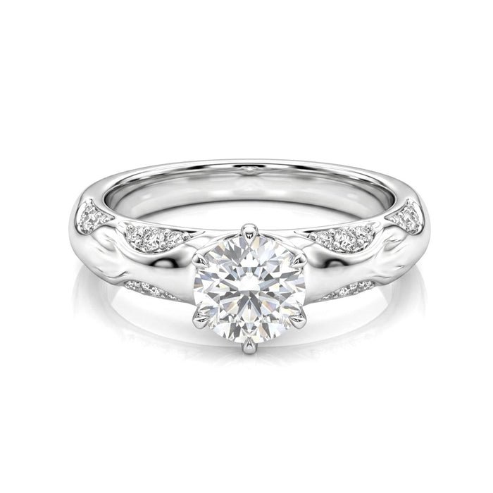 Sterling Silver CZ Engagement Set Ring- ER-13