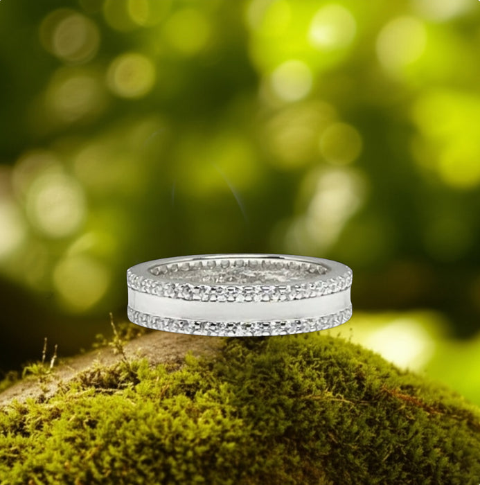 Sterling Silver Eternity CZ Ring-ER-43