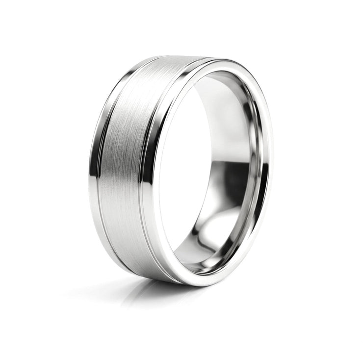 Stainless Steel 7mm Brushed Wedding Band-SS-21