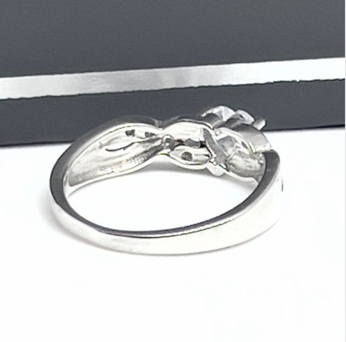 Sterling Silver Infinite Heart Knot Promise Ring-ER-40