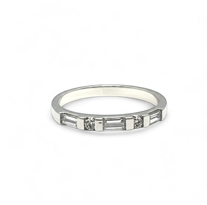 Sterling Silver Round CZ Engagement Ring-ER-95
