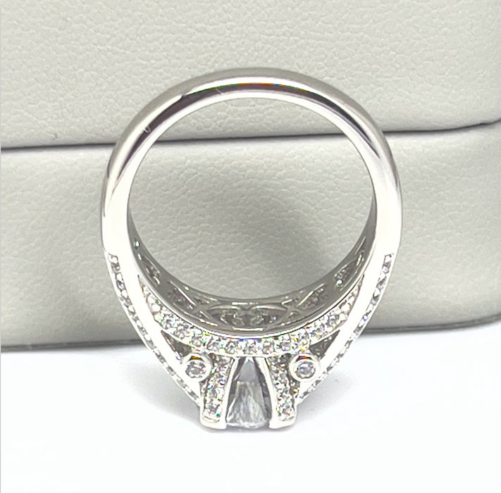 Sterling Silver CZ Engagement Ring-ER-141