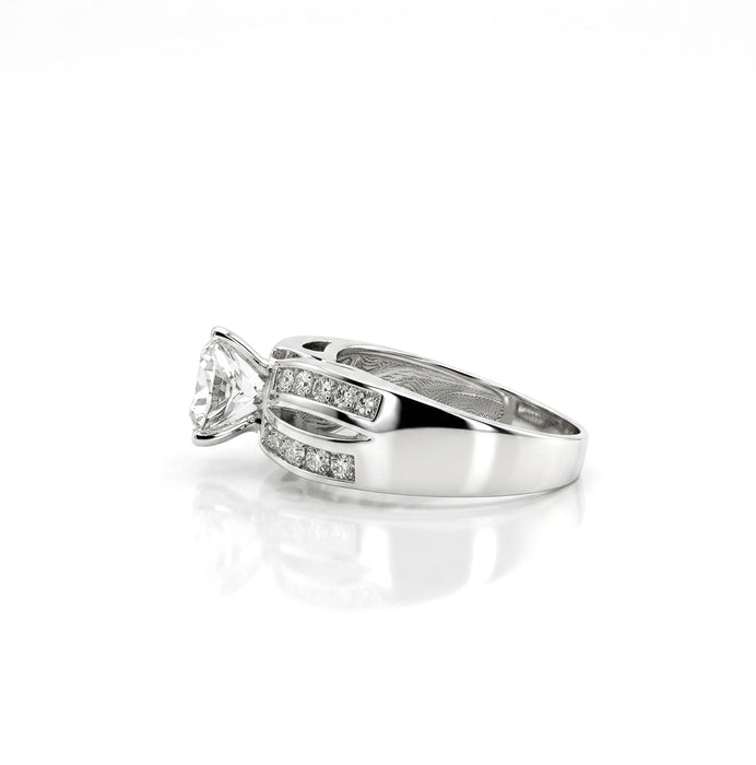Sterling Silver CZ Engagement Ring- ER-01