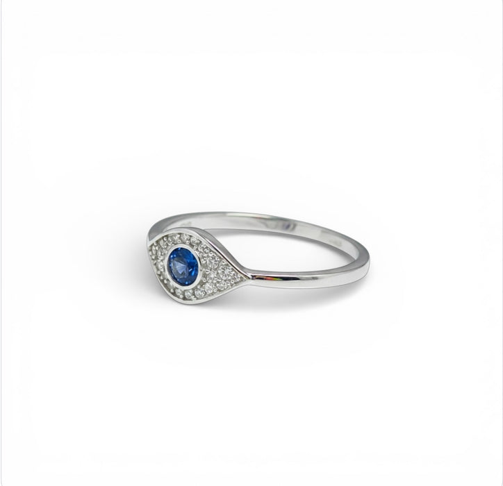 Sterling Silver Evil Eye Ring-AE-101