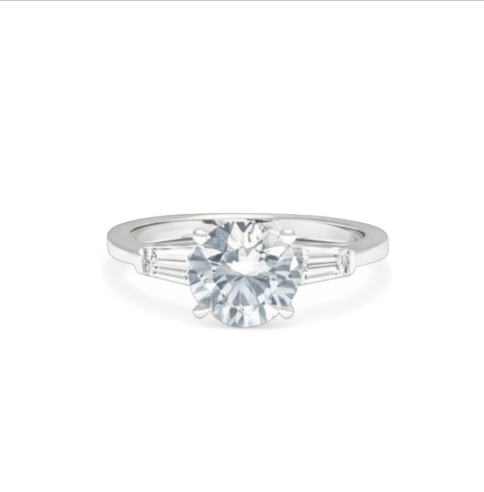 Sterling Silver CZ Engagement Ring-ER-81