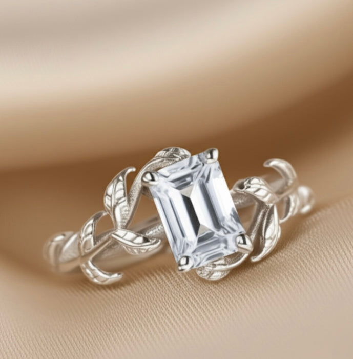 Sterling Silver CZ Engagement Ring-ER-160