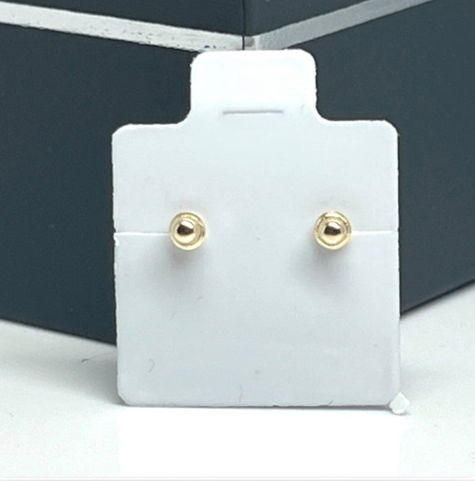 Solid 14K Yellow Gold Omega Earring-GE-106