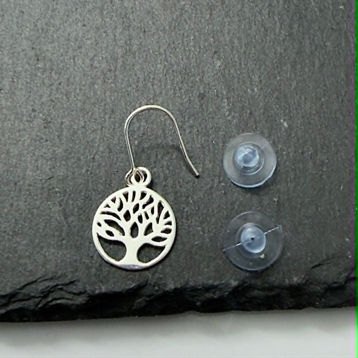 Sterling Silver Tree of Life Hook Earrings-SE-58