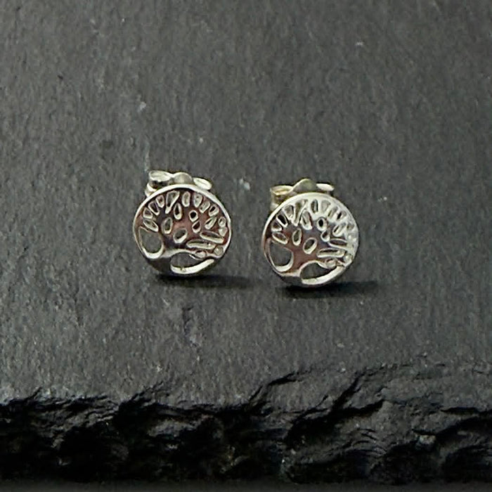 Sterling Silver Tree of Life Earrings-SE-59
