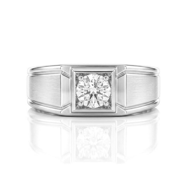 Sterling Silver Elegant Zirconia Ring-SMR-12
