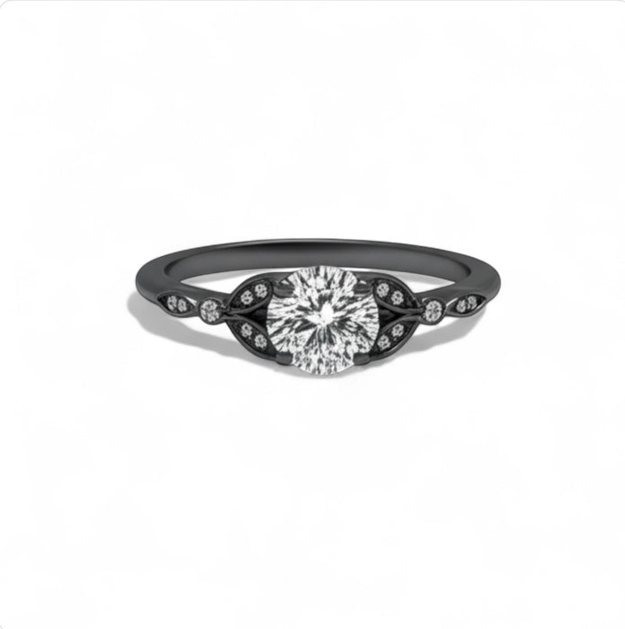 Sterling Silver CZ Engagement Set Ring -ER-155