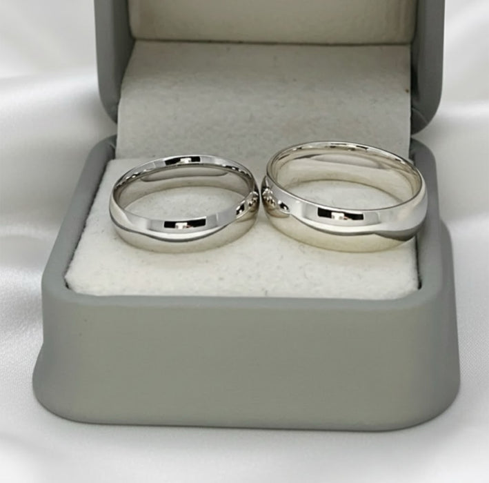 Sterling Silver Trio Wedding Ring Sets-SST-13