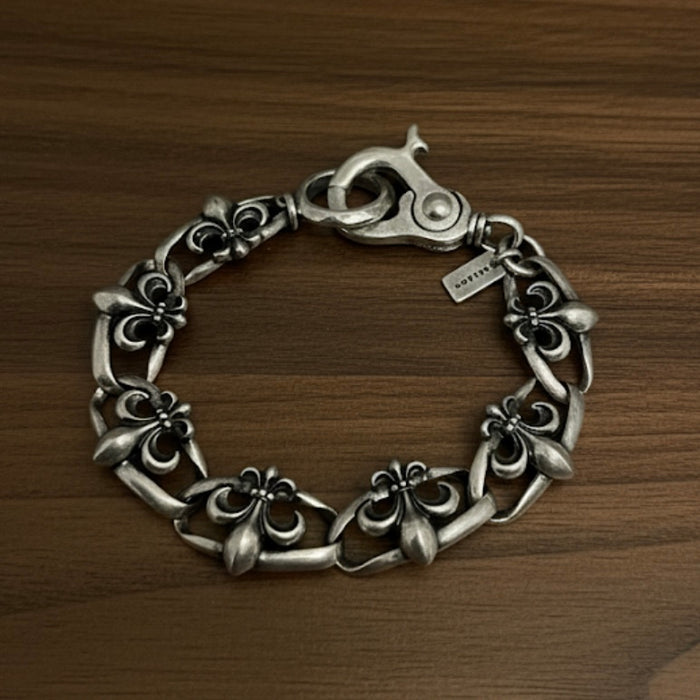 Stainless Steel Fleur De Lis Bracelet-CS-44