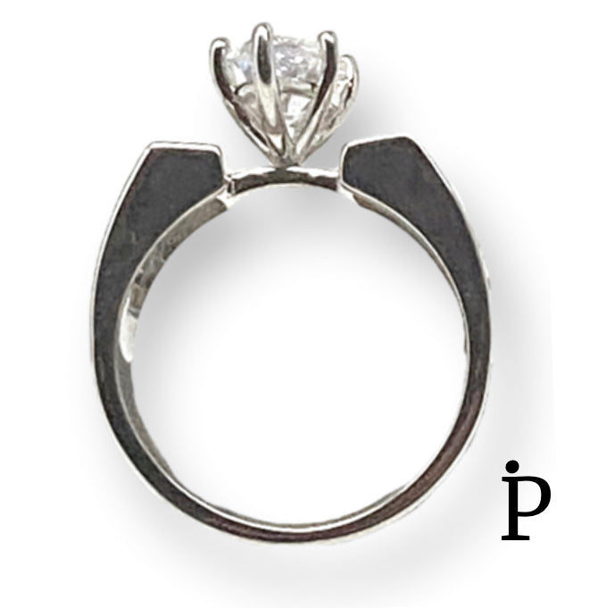 (ACP-128) .925 Silver Modern Marquise Cut Ring