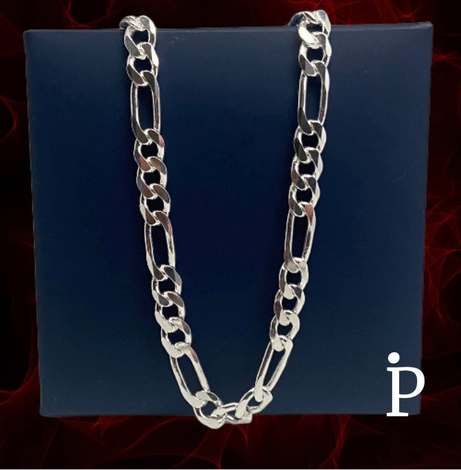 (CEP-40) .925 Silver Figaro Chain, measures 24” - 5.6 mm Approx.