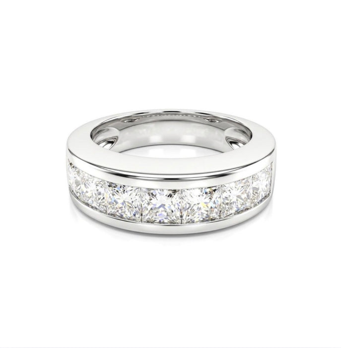 Sterling Silver Seven Zirconia Ring-SMR-14