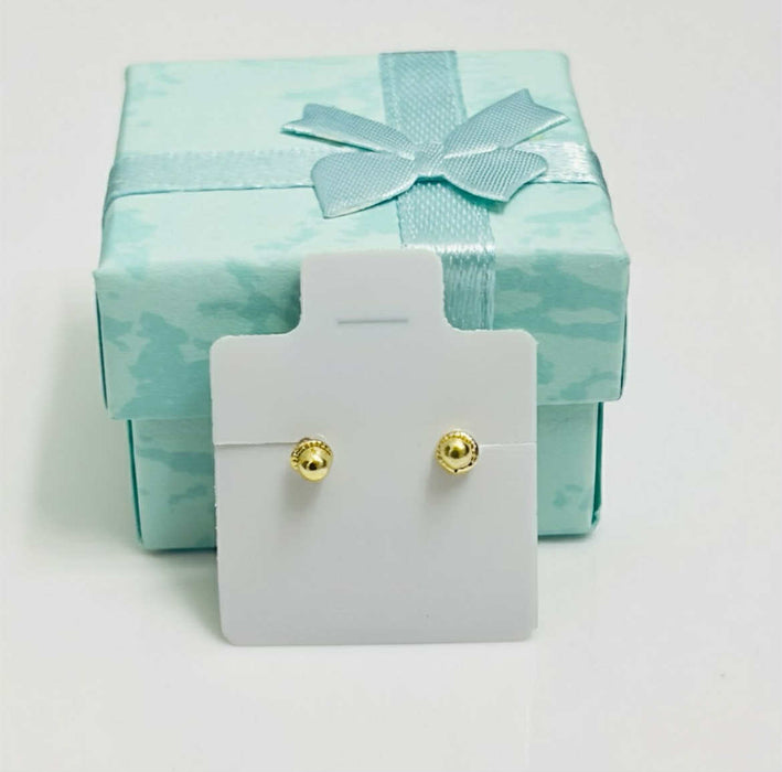 Two-Tone Sunflower Earrings in 14K Yellow Gold -GE-109