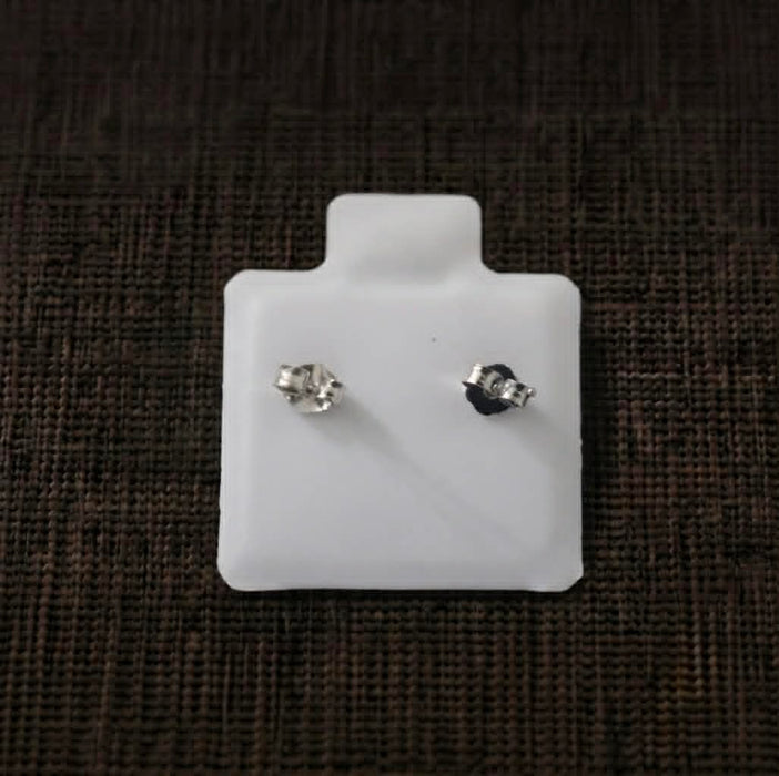 Sterling Silver 7mm Round Cut CZ Stud Earrings-SET-75