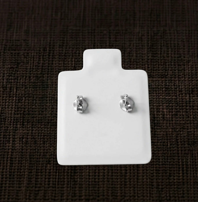 Sterling Silver 5mm Round Invisible Cut Clear CZ Stud Earrings-SET-77