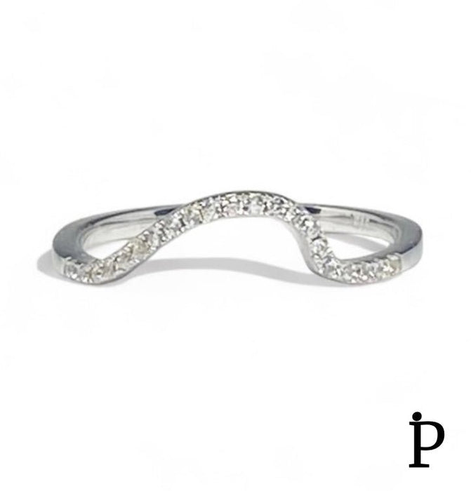 (ACP - 104) .925 Plata Anillo Halo CZ Cut redonda - JoyeriaParis