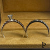 (ACP - 105) .925 Plata Set Anillos CZ Corte redonda - JoyeriaParis