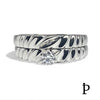 (ACP - 105) .925 Plata Set Anillos CZ Corte redonda - JoyeriaParis