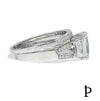 (ACP - 106) .925 Plata Anillo Con Circonita Cubica Triple Cuadrada - JoyeriaParis