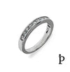 (ACP - 107) .925 Plata Set Anillo Circonitas Cubicas Cuadradas - JoyeriaParis