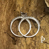 (ACP - 108) .925 Plata Anillo De Compromiso Doble Banda Con Circonita Cubica Tranparente Corte Princesa - JoyeriaParis