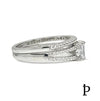 (ACP - 109) .925 Plata Anillos de Boda de Plata Con Circonita tranaparente - JoyeriaParis