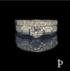 (ACP - 111) .925 Plata Anillo De bodas De Plata Con Circonita Cubica Transparnte - JoyeriaParis