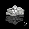 (ACP - 121) .925 Plata Conjunto Anillo Boda Baguettes de CZ - JoyeriaParis