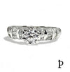 (ACP - 122) .925 Plata Anillo Circonita Blanca Compromiso & Boda - JoyeriaParis