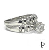 (ACP - 122) .925 Plata Anillo Circonita Blanca Compromiso & Boda - JoyeriaParis