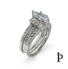 (ACP - 123) .925 Plata Anillo Circonita Cubica Transparente Corte Marquesa - JoyeriaParis