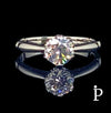 (ACP - 139) .925 Plata Anillo Corona CZ Transparente Plata Esterlina. - JoyeriaParis