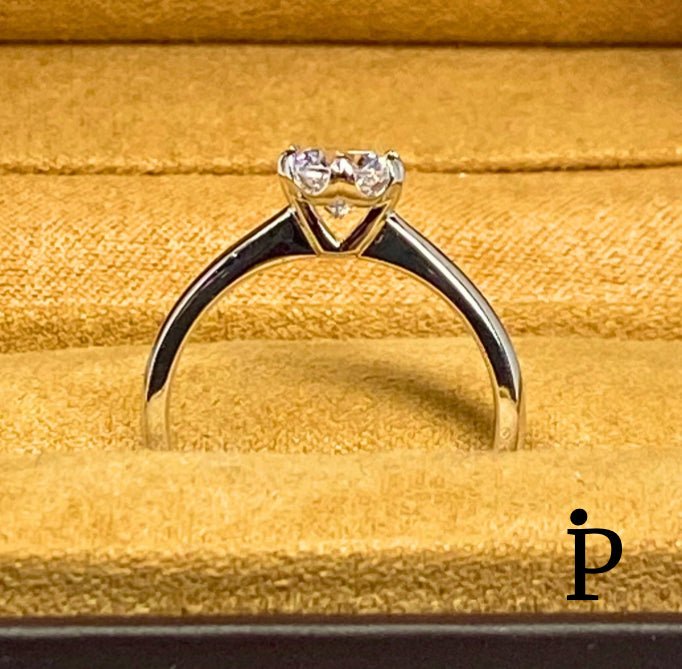 (ACP - 139) .925 Plata Anillo Corona CZ Transparente Plata Esterlina. - JoyeriaParis