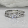 (ACP - 143) .925 Plata Set Anillo Corte Princesa Circonita Cúbica - JoyeriaParis