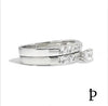 (ACP - 144) .925 Plata Set Anillo Circonita Cubica Redonda - JoyeriaParis