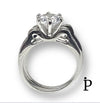 (ACP - 146) .925 Plata Set Anillo Circonita Cúbica Corte Redonda - JoyeriaParis