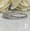 (ACP - 158).925 Plata Anillo Compromiso Redondo Floral Estilo Vintage Circonia Cúbica - JoyeriaParis